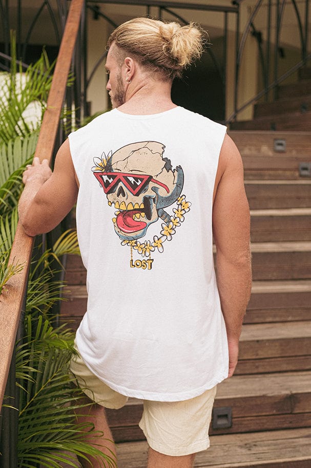 Sm Hawaii Skull - Man Singlet - LOST IN PARADISE