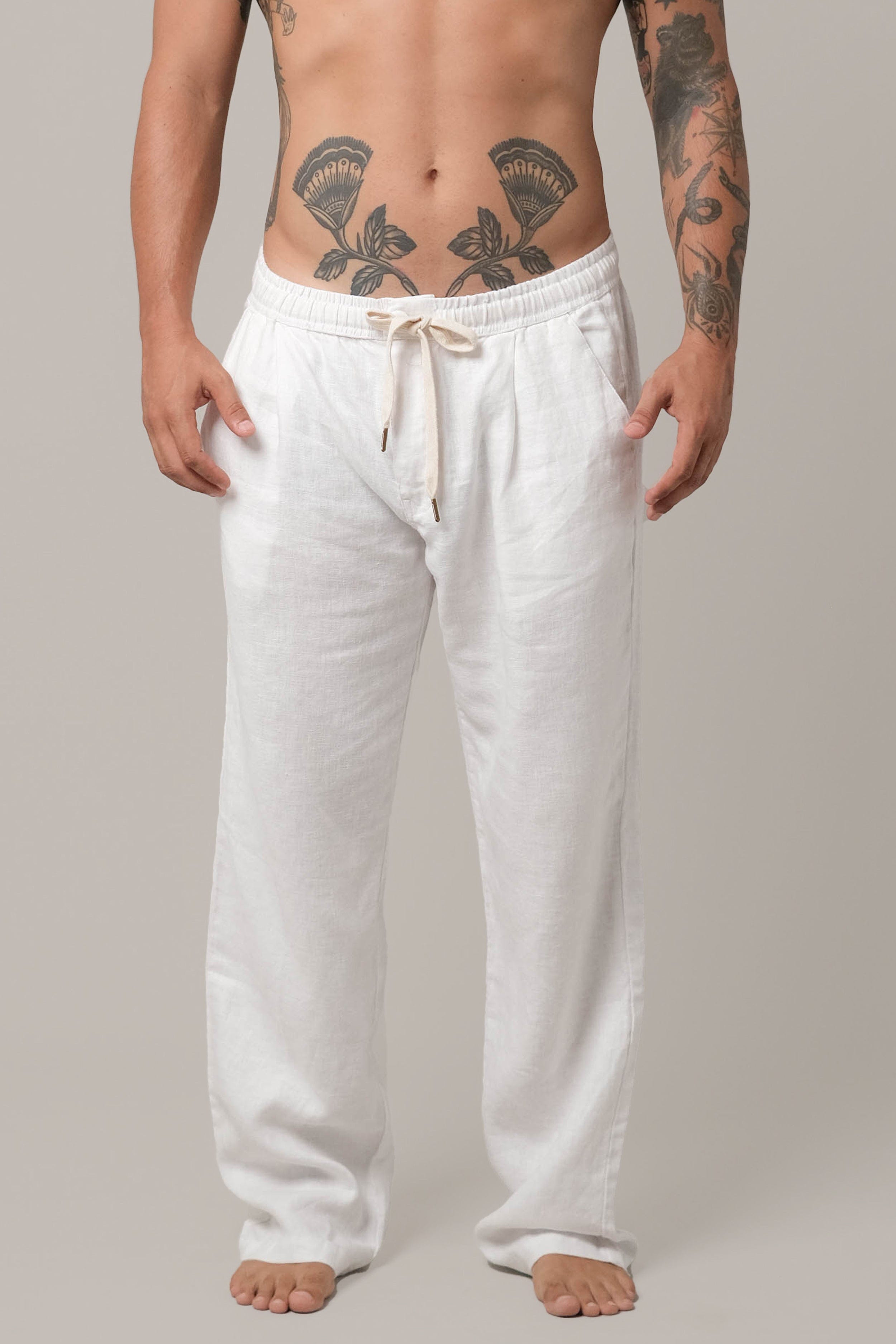 Linen Pant - Mens Long Pants - LOST IN PARADISE