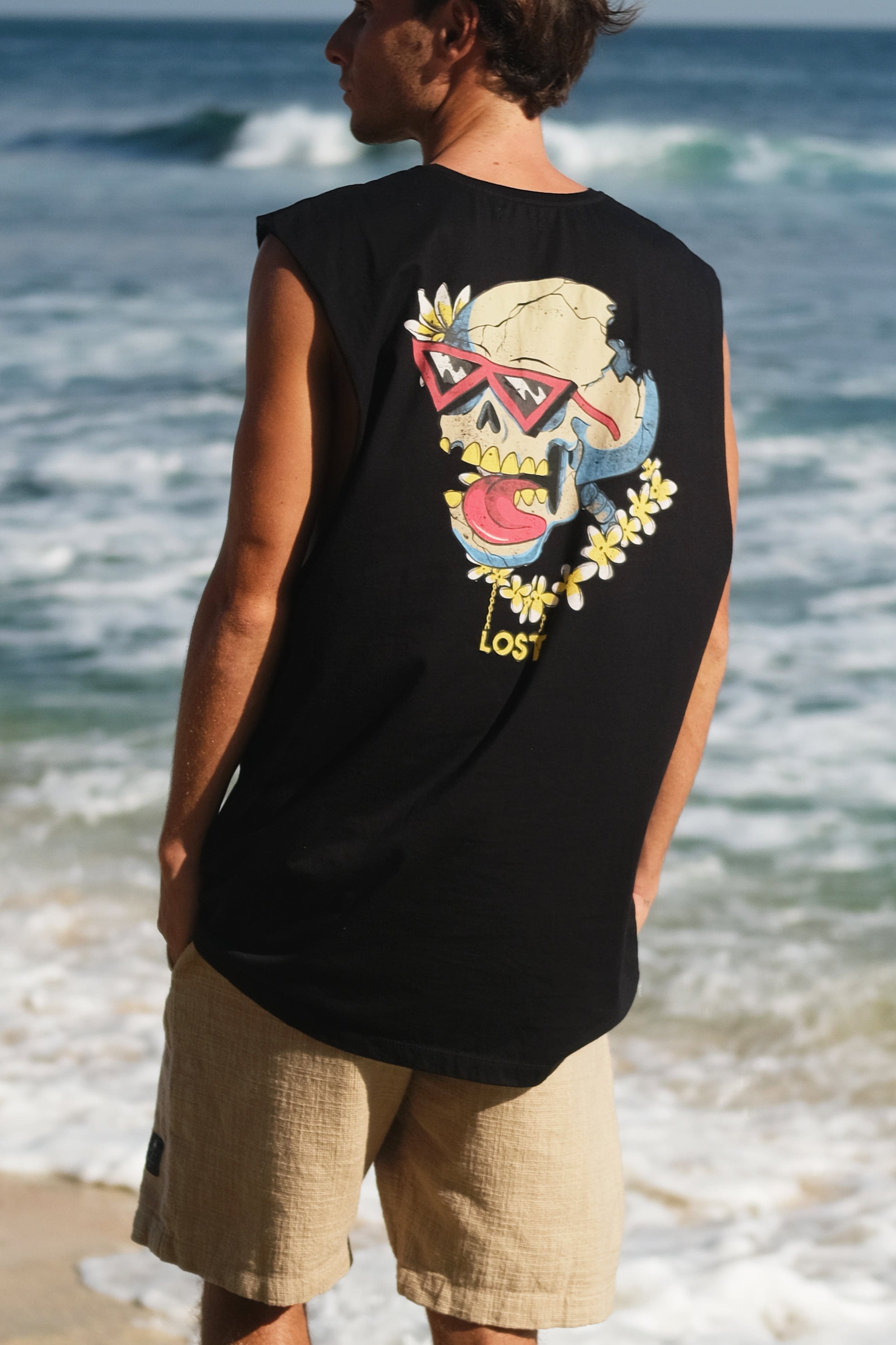 Sm Hawaii Skull - Man Singlet - LOST IN PARADISE