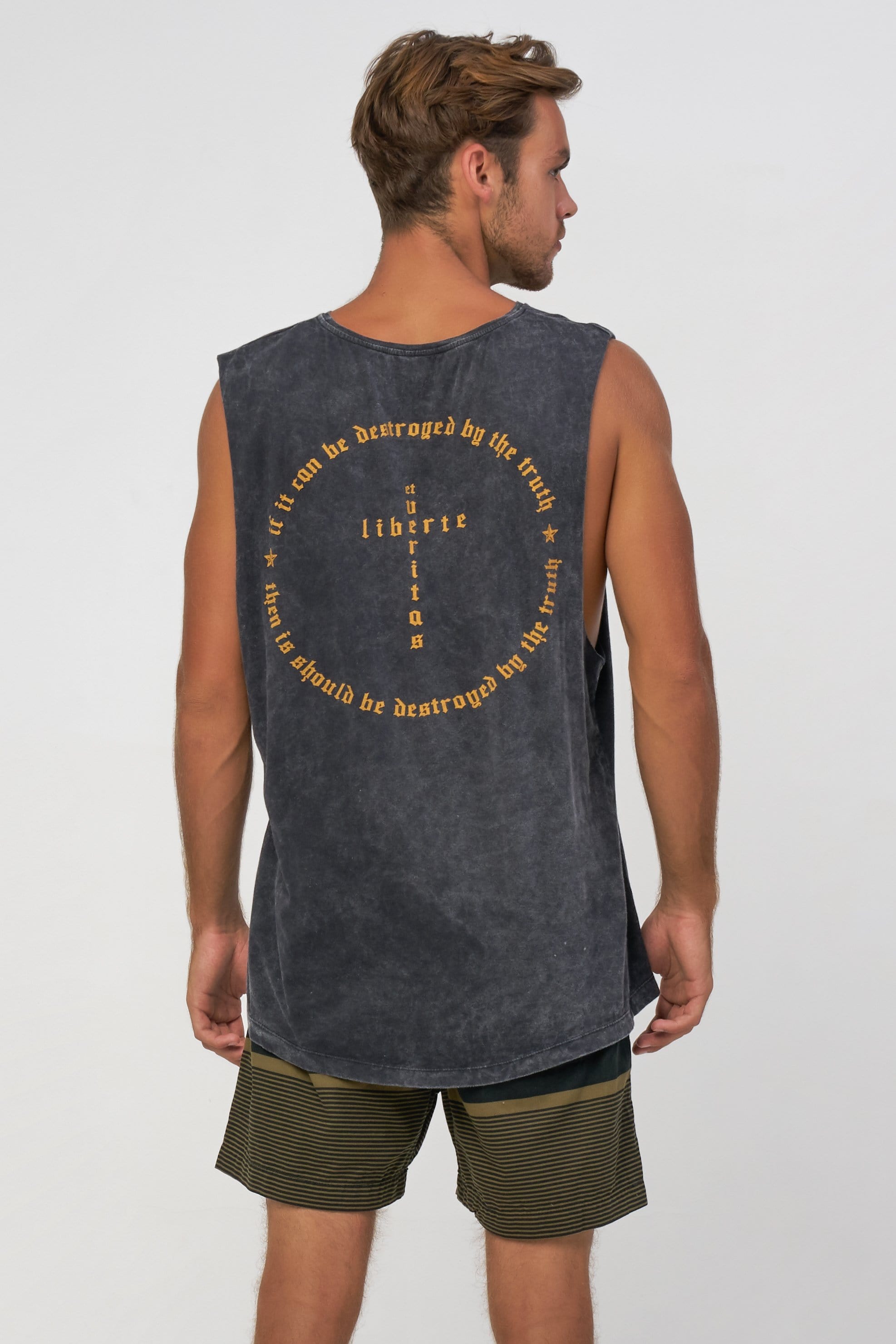 Lvm Destroyed - Mens Muscle Tank - VERITAS & LIBERTE