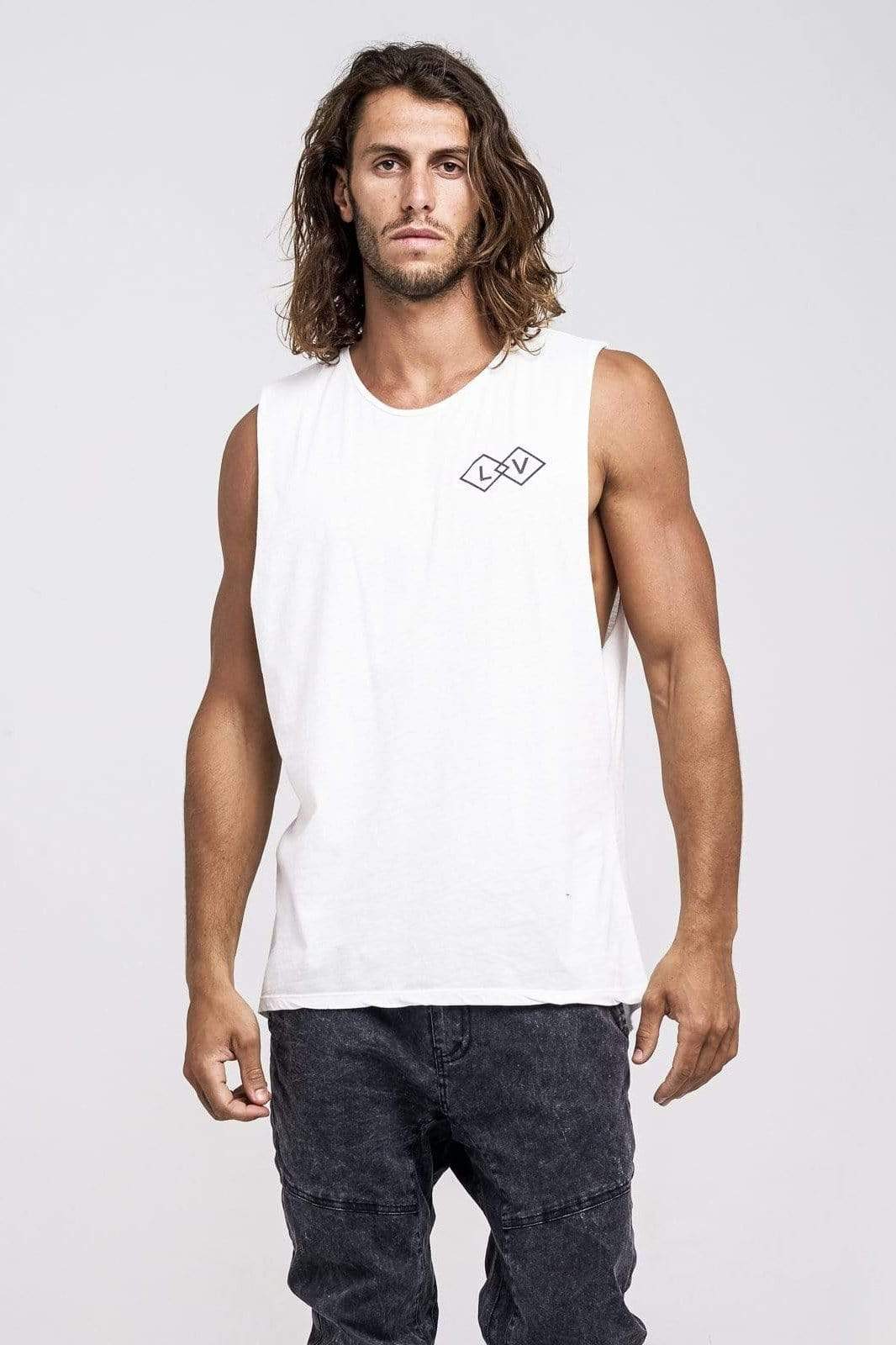 Lvm Lv Stripe - Mens Muscle Tank - VERITAS & LIBERTE