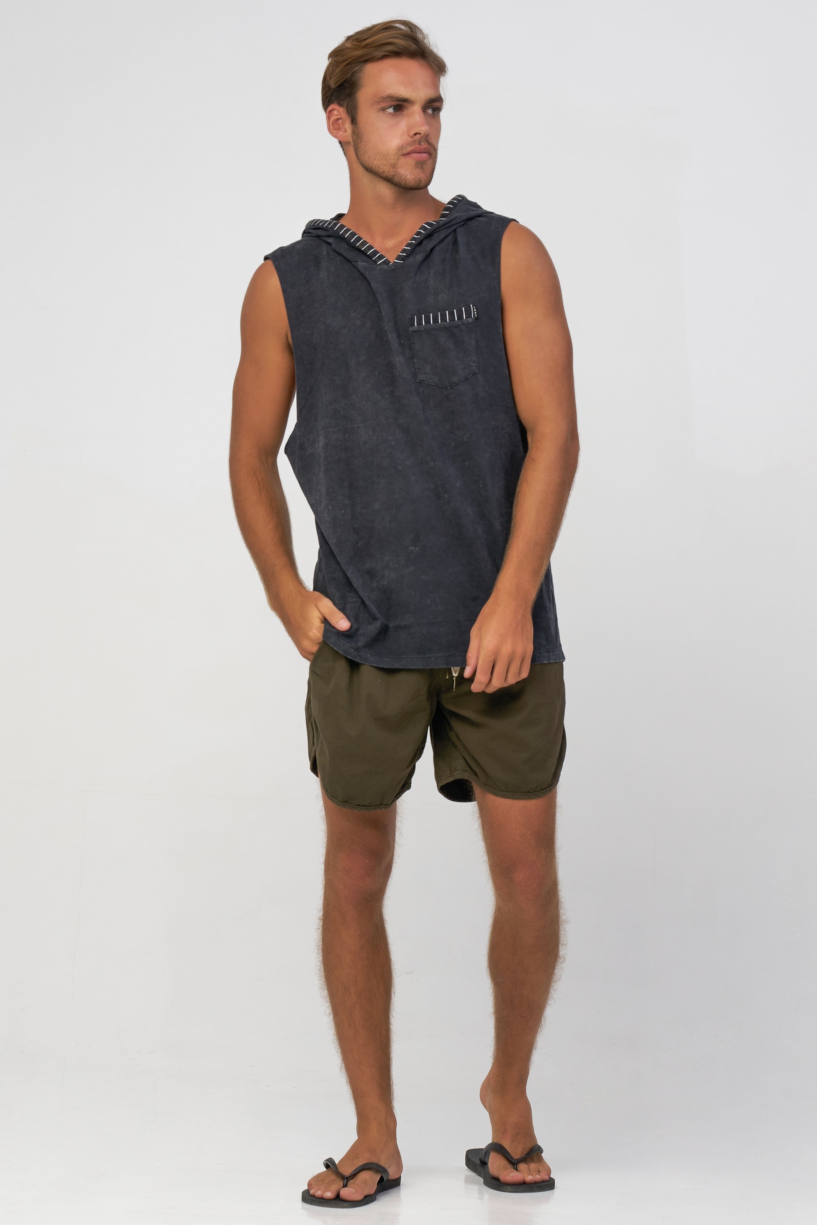 Line Hood - Mens Muscle Tank - LOST IN PARADISE