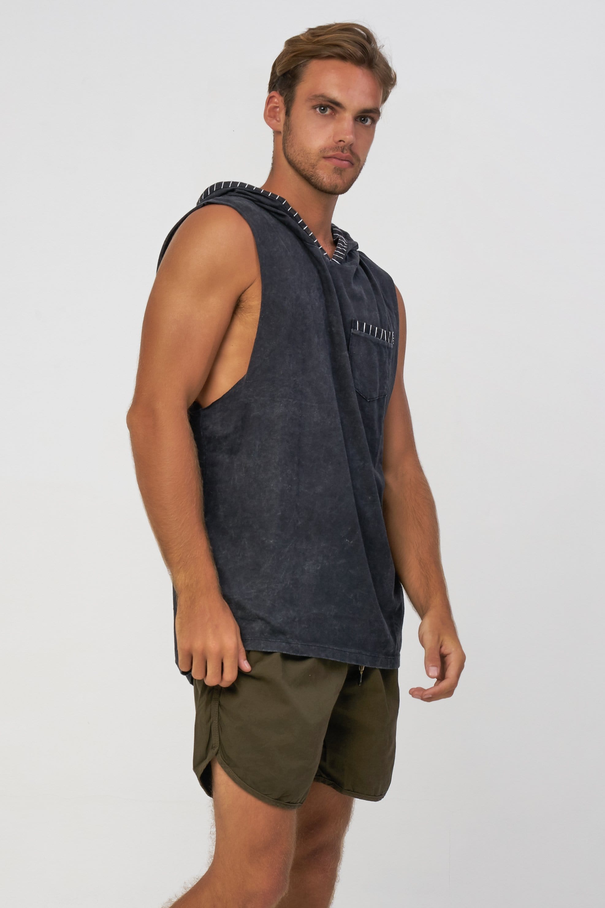 Line Hood - Mens Muscle Tank - LOST IN PARADISE